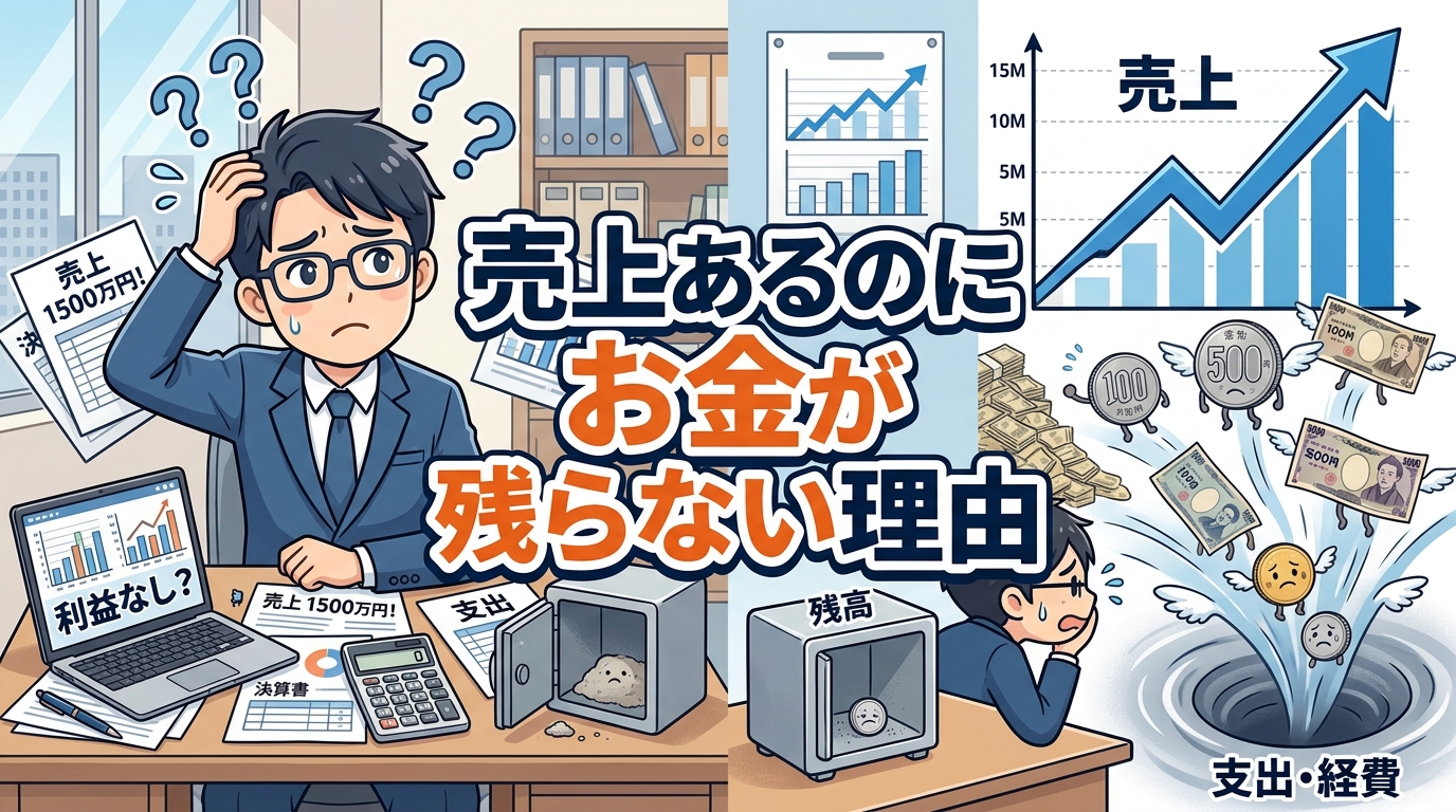 「売上はあるのになぜか手元にお金が残らない」経営者の共通の悩み