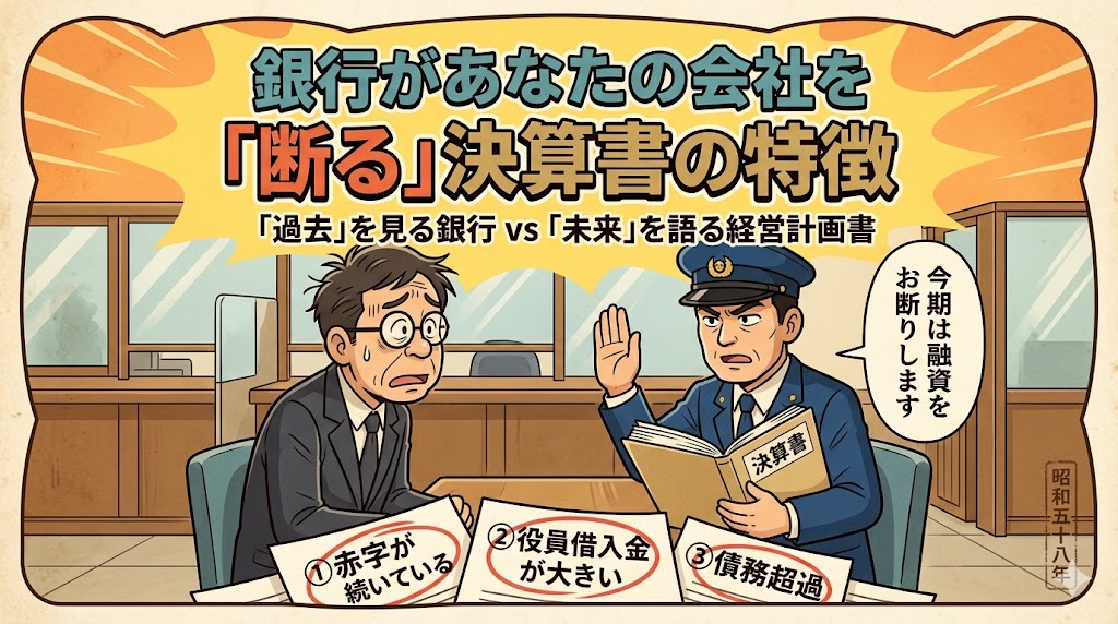 銀行があなたの会社を「断る」決算書の特徴
